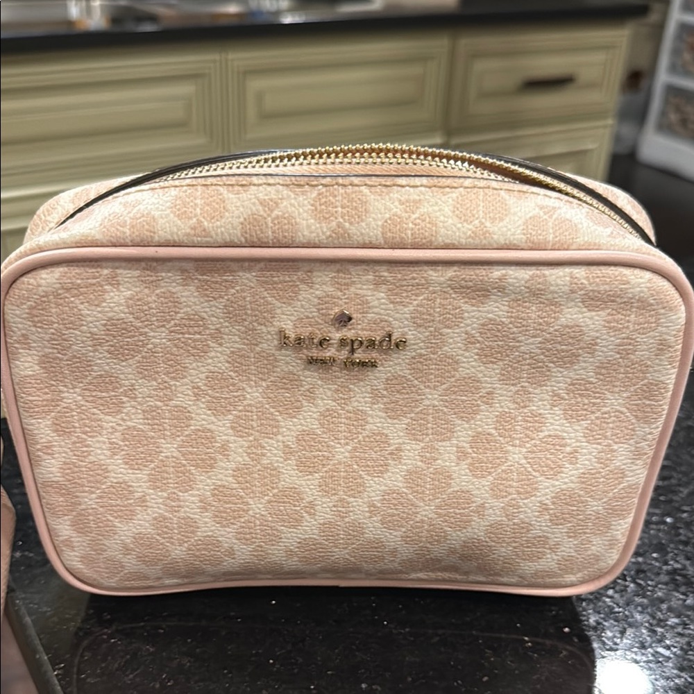 Kate Spade Floral Beige Cosmetic Bag